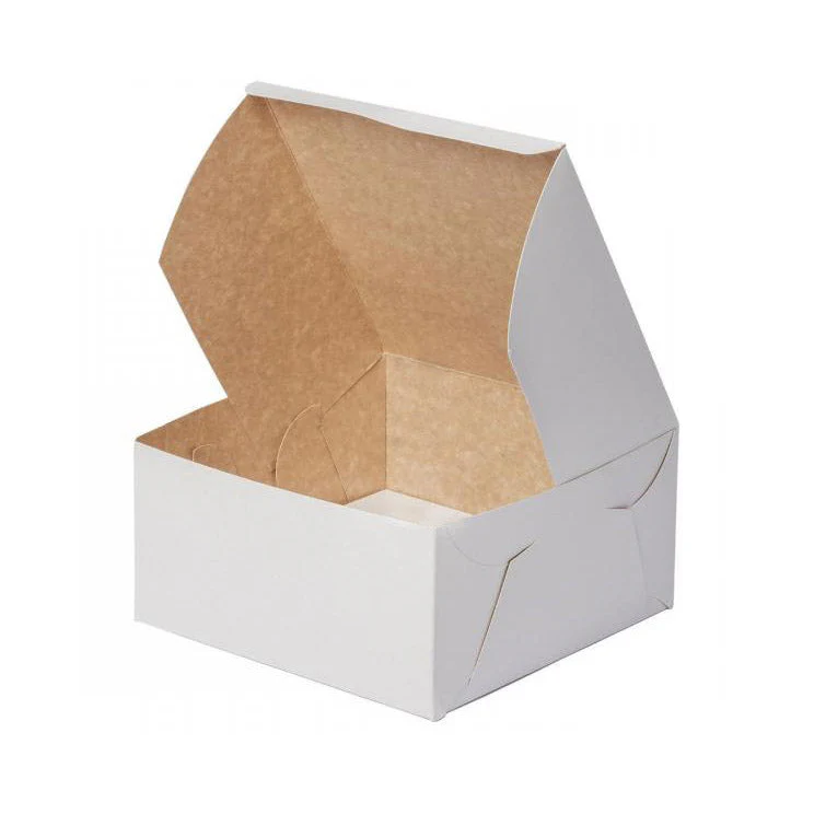 10" White Paper Kraft Cake Box - Canadian Distribution - Ships Free Within Canada on Orders Above CAD $199