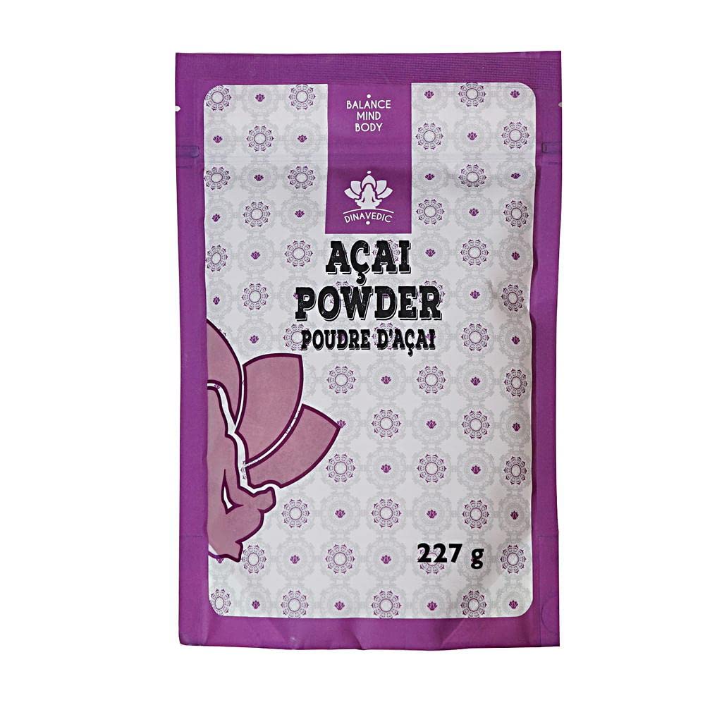 100% Pure Acai Berry Powder (Freeze Dried), 227g (8oz) | No Preservatives | No Additives, Rich in Antioxidants, Superfood For Smoothies, Acai Bowls, Vegan, Keto and Paleo Friendly - Canadian Distribution - Ships Free Within Canada on Orders Above CAD $199