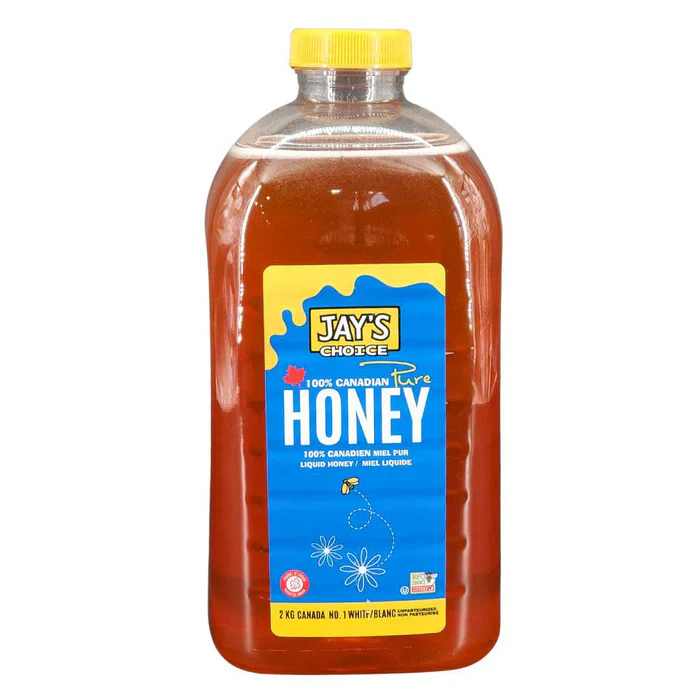 100% Pure Liquid Honey - Made in Canada - 2KG - Canadian Distribution - Ships Free Within Canada on Orders Above CAD $199