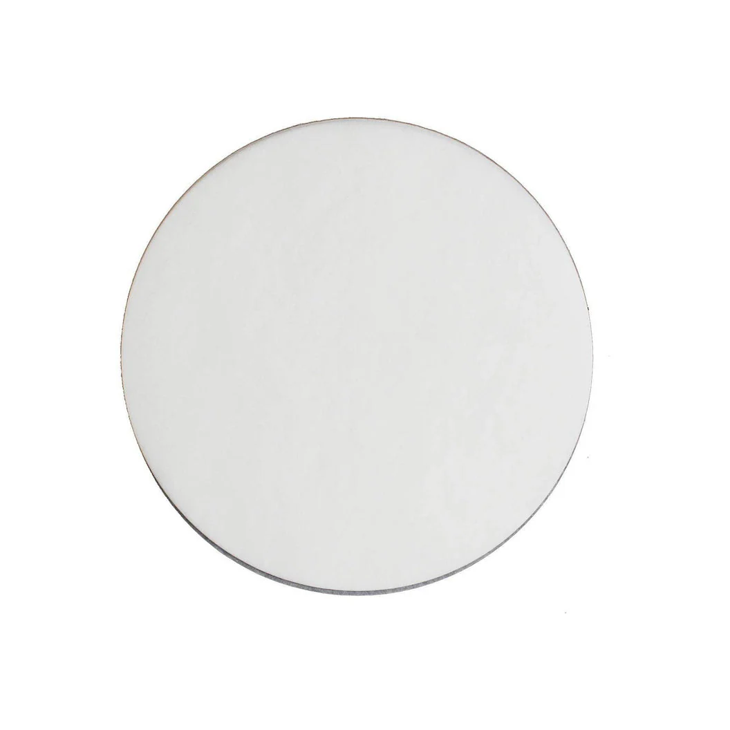 12" Silver Round, 0.08" Thin Cake Board - Canadian Distribution - Ships Free Within Canada on Orders Above CAD $199