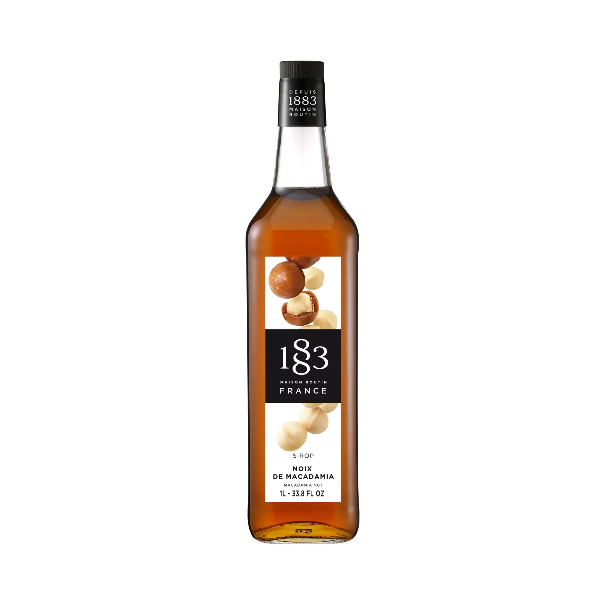 1883 Maison Routin Premium Syrup - 6 x 1L Pet-Plastic Bottles  - Macadamia Nut - Ships Free Within Canada on Orders Above CAD $199