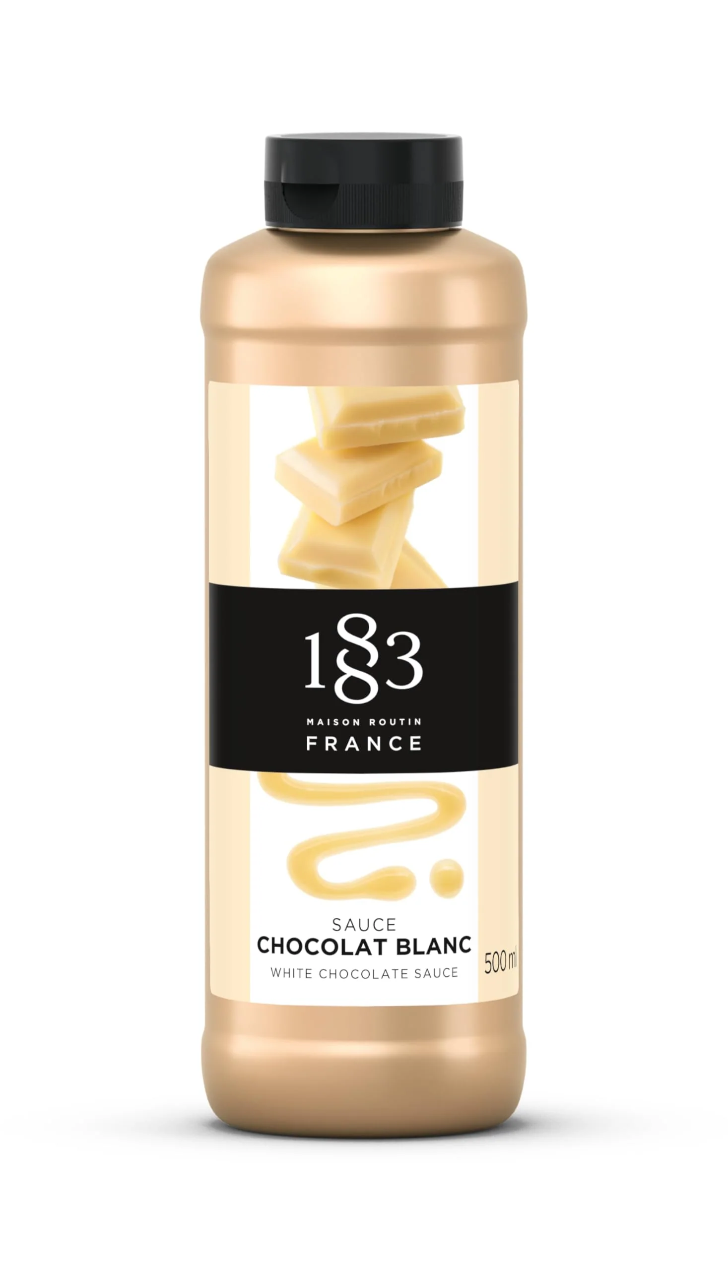 1883 White Chocolate Sauce – 500ml – French Artisan Dessert Topping with Rich Cocoa Butter & Cream - Canadian Distribution - Ships Free Within Canada on Orders Above CAD $199