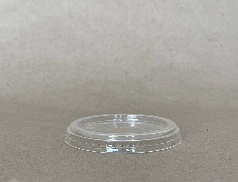 2-4oz. Portion Cup Lid Clear PLA 76mm 1000cs BPI - Disposable Take Away Food Packaging - Canadian Distribution - Image 2