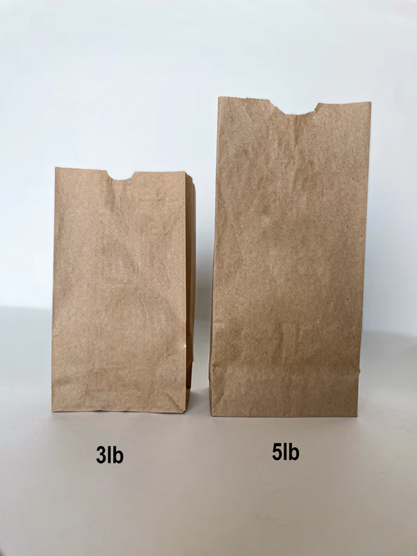 3LB Brown Grocery Bag 4.50" x 8.37"x 3.12" 500cs - Disposable Take Away Food Packaging - Canadian Distribution - Image 2