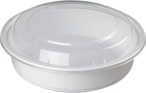 40oz Microwavable White Round Containers w/ Lids - 150 sets - Foodservice and Restaurant Packaging - Take-out Containers - Canadian Distribution