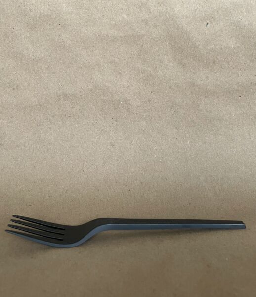 6.5" Black PLA Fork 1000cs BPI - Disposable Take Away Food Packaging - Canadian Distribution - Image 2