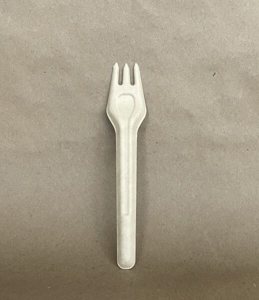 6.5" Natural Sugarcane Fork 1000cs - Disposable Take Away Food Packaging - Canadian Distribution