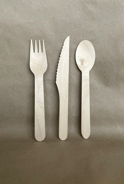 6" Birch Wood Spoon 1000cs - Disposable Take Away Food Packaging - Canadian Distribution - Image 2