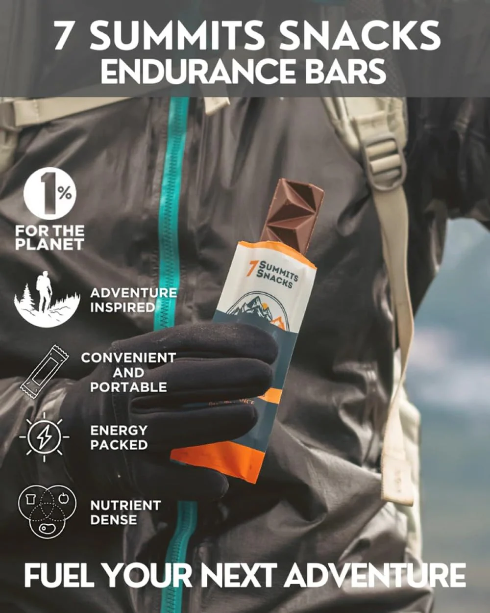7 Summits Snacks Denali Endurance Chocolate Bar – 12 Pack (31g each) - Canadian Distribution - Ships Free Within Canada on Orders Above CAD $199 - Image 2