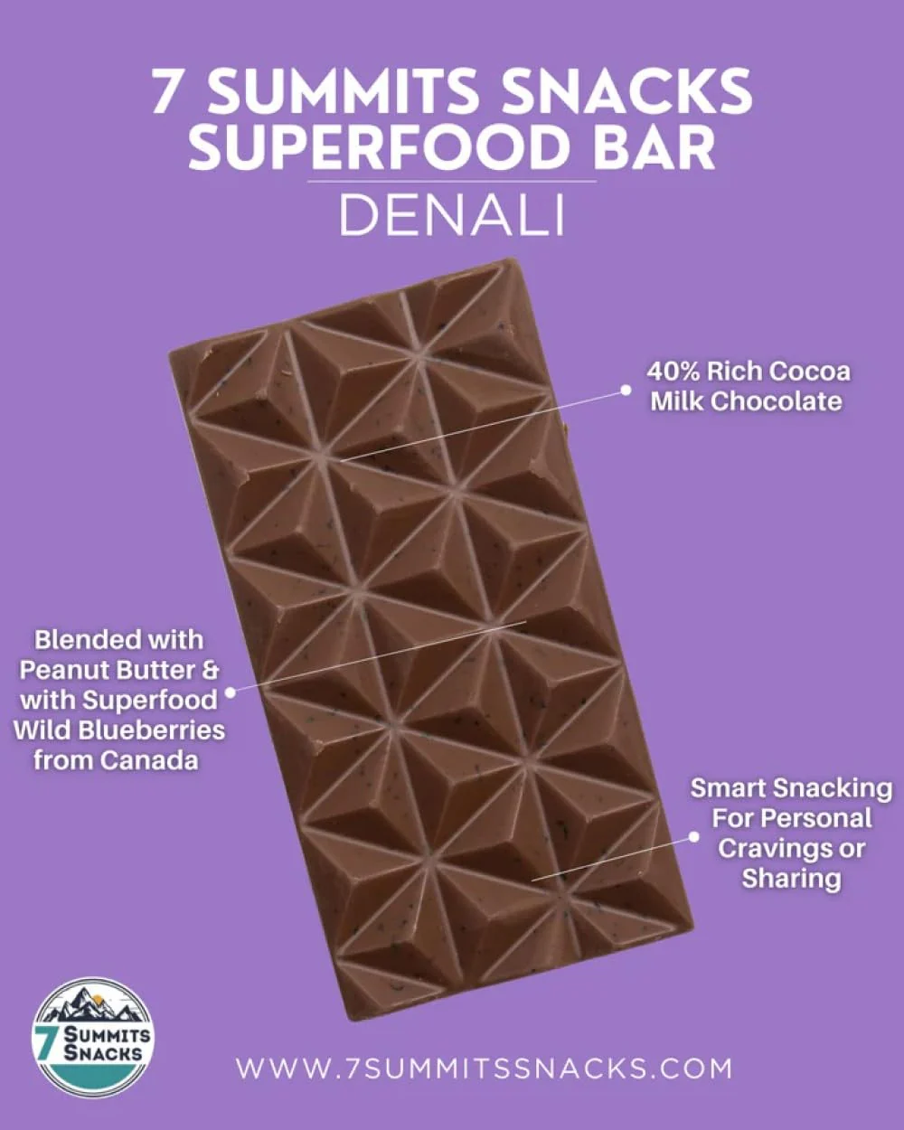 7 Summits Snacks, Denali Superfood Chocolate Bar 80g (Pack of 1) - Image 5