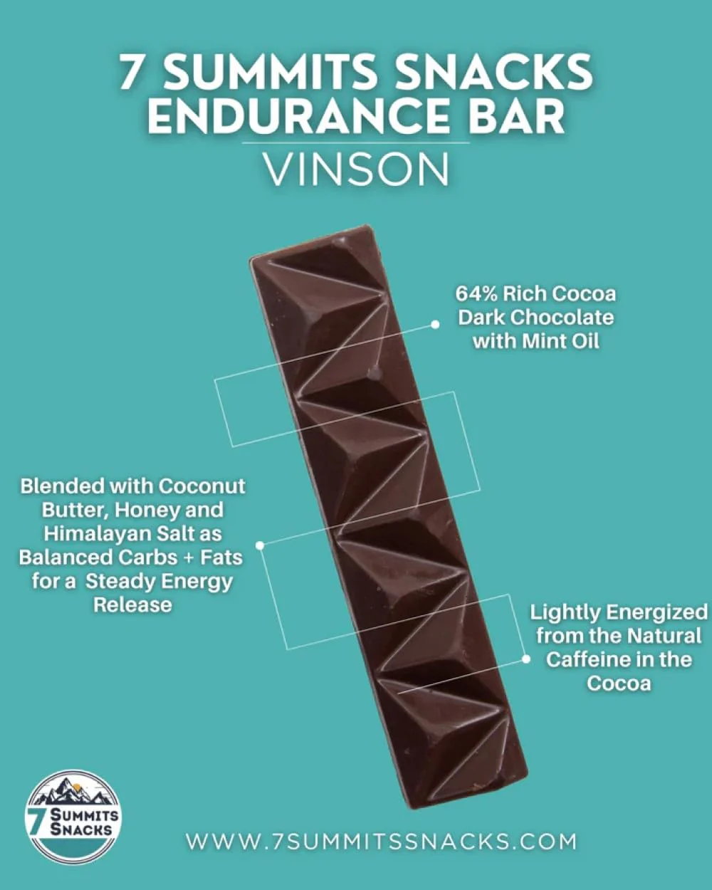 7 Summits Snacks Vinson Endurance Chocolate Bar 12x31g - Canadian Distribution - Ships Free Within Canada on Orders Above CAD $199 - Image 5