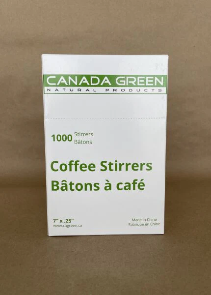 7" Wooden Stir Sticks - 1000/10,000 box - Disposable Take Away Food Packaging - Canadian Distribution