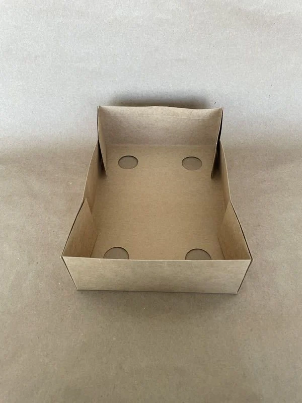 9.38" x 6.63" x 2.63" Kraft Strap Tray 300cs - Disposable Take Away Food Packaging - Canadian Distribution - Image 2