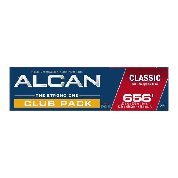 Alcan Aluminum Foil Wrap - 30 cm × 200 m - Disposables, Restaurant Packaging and Take-Out Supplies - Canadian Distribution - Ships Free Within Canada on Orders Above CAD $199