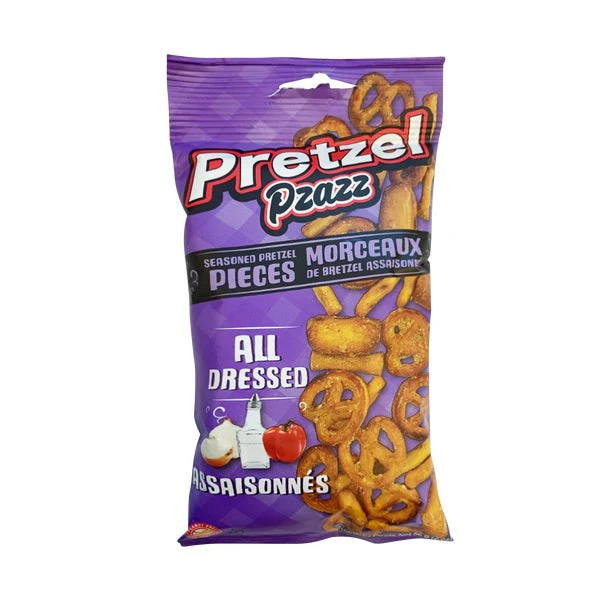 All Dressed - 4 Cases x 12 Packs x 56 g - Pretzel Pzazz - Canadian Distribution - Ships Free Within Canada on Orders Above CAD $199