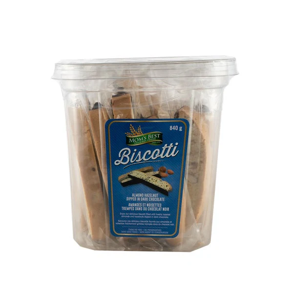 Almond Hazelnut Biscotti - 4 x 840 g - Mom's Best - Canadian Distribution - Ships Free Within Canada on Orders Above CAD $199