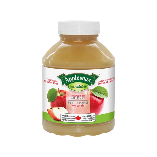 Apple Sauce - 4 Cases x 6 Jugs x 1.24 L - Applesnax - Canadian Distribution - Ships Free Within Canada on Orders Above CAD $199