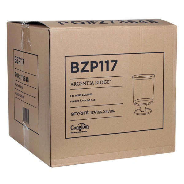 Argentia Ridge Plastic 5-oz Wine Glasses - Pack of 117 - Disposables, Restaurant Packaging and Take-Out Supplies - Canadian Distribution - Ships Free Within Canada on Orders Above CAD $199 - Image 3