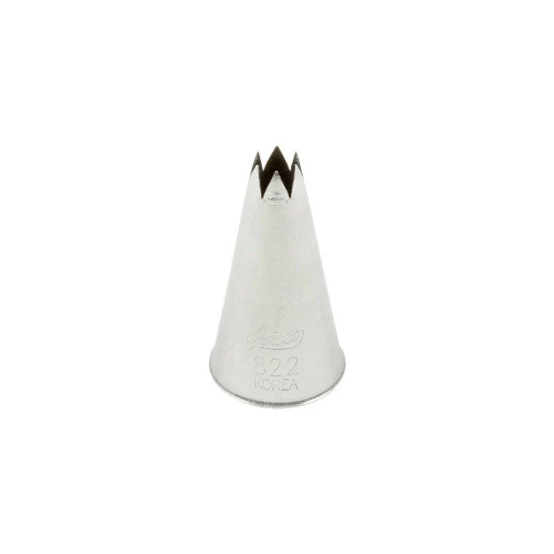 ATECO S/S #822 Open Star Piping Tip - Canadian Distribution - Ships Free Within Canada on Orders Above CAD $199