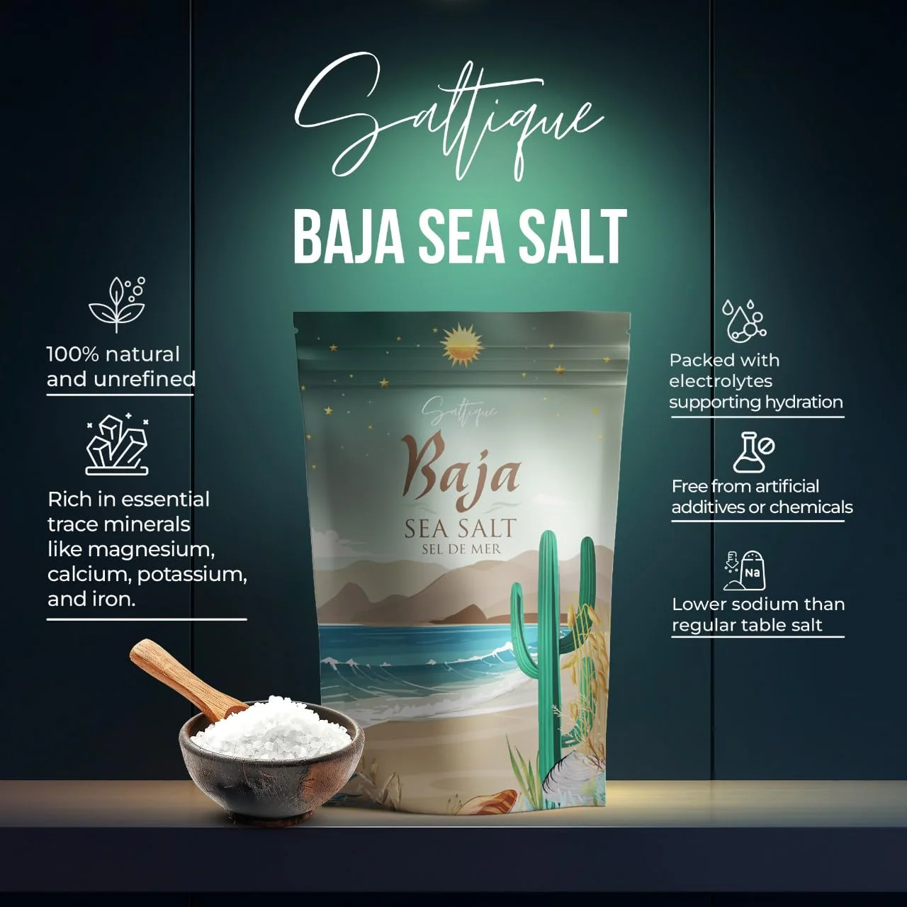 Baja – Sea Salt Fine Ground – Organic Mineral Rich – 5 lb - Canadian Distribution - Ships Free Within Canada on Orders Above CAD $199 - Image 3