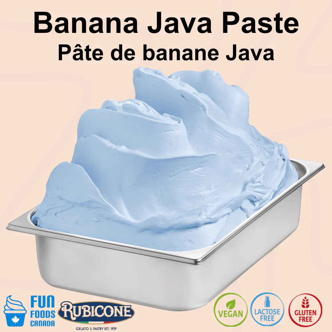 "PRE-ORDER" Banana Java - Fruit Gelato Pastes - Case of 2 x 3 KG Buckets - Rubicone Canada - Ships Free Within Canada on Orders Above CAD $199
