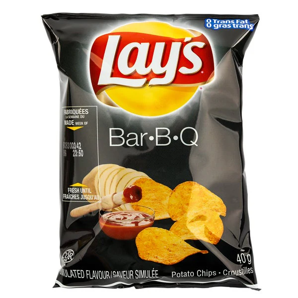 Bar-B-Q - 4 Cases x 40 Packs x 40 g - Lay’s - Canadian Distribution - Ships Free Within Canada on Orders Above CAD $199