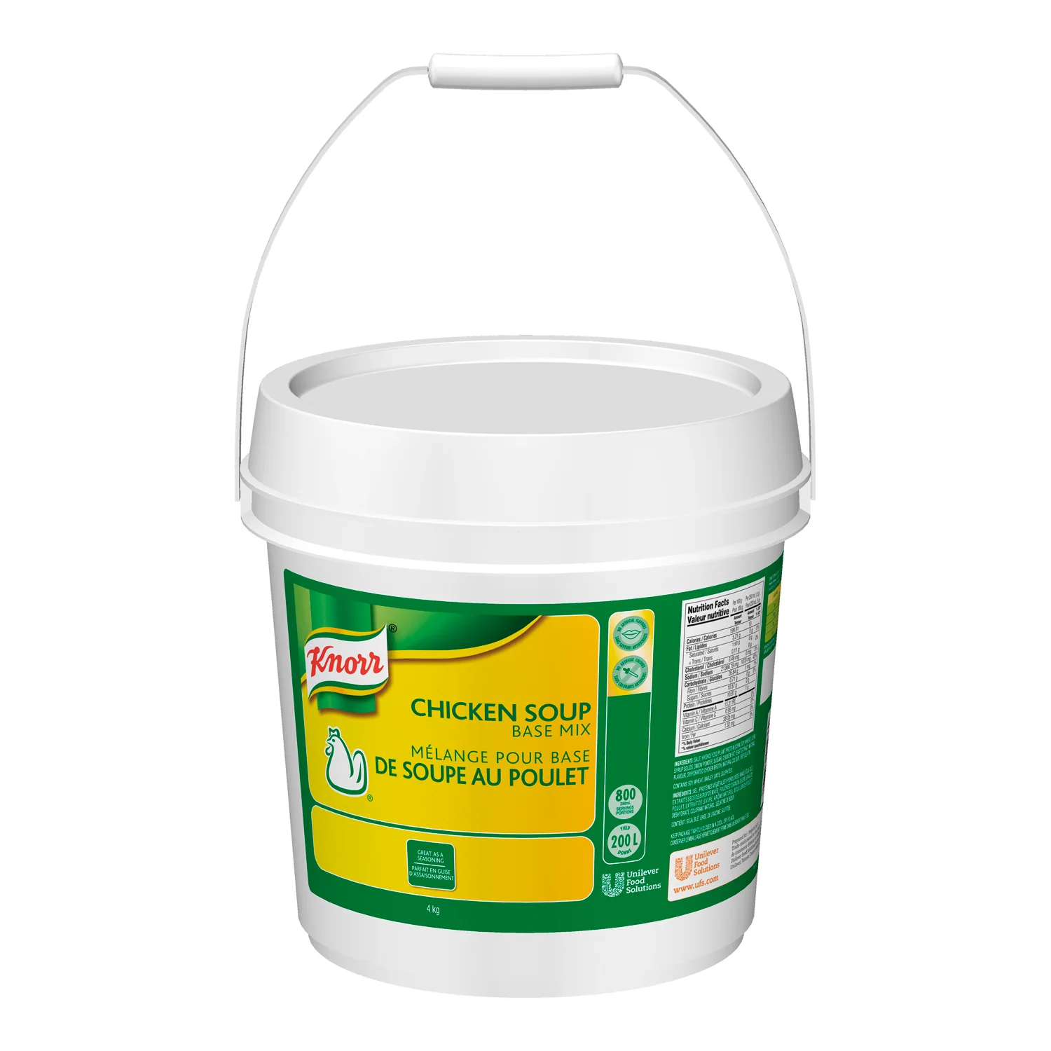 Base Chicken Dry No MSG - 1 x 4 kg - Knorr Swiss - Restaurant and Foodservice Ingredients - Canadian Distribution - Ships Free Within Canada on Orders Above CAD $199