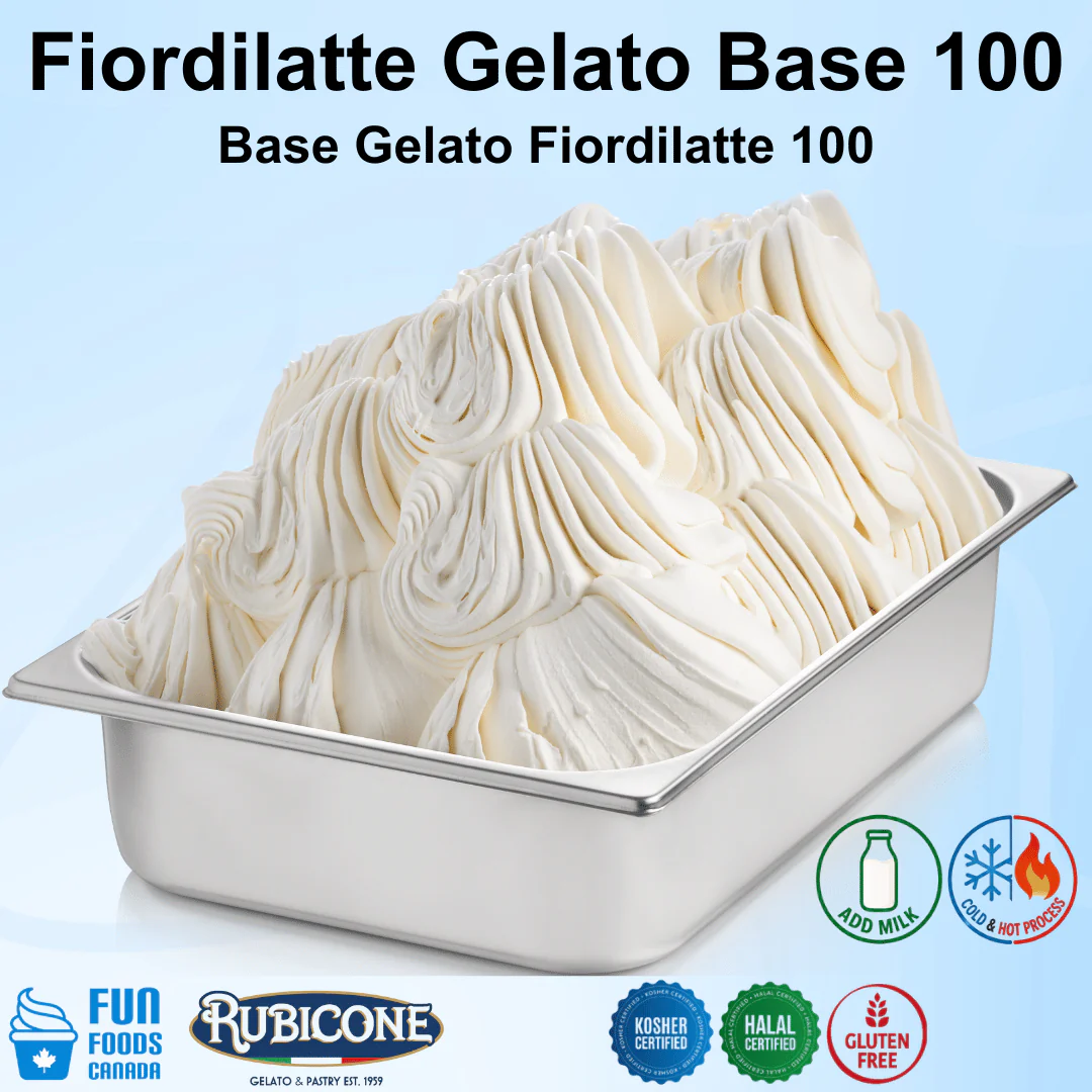 "PRE-ORDER" Base Fiordilatte 100 C/F - Gelato Bases - Milk Bases - Cold and Hot Process - Case of 8 x 2 KG bags - Rubicone Canada - Ships Free Within Canada on Orders Above CAD $199