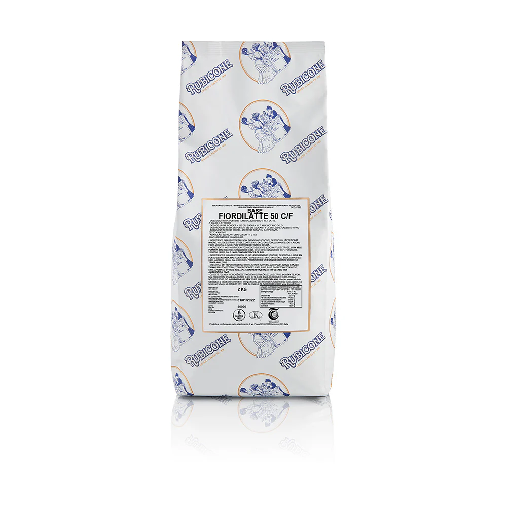 "PRE-ORDER" Base Fiordilatte 50 C/F - Gelato Bases - Milk Bases - Cold and Hot Process - Case of 8 x 2 KG bags - Rubicone Canada - Ships Free Within Canada on Orders Above CAD $199 - Image 2