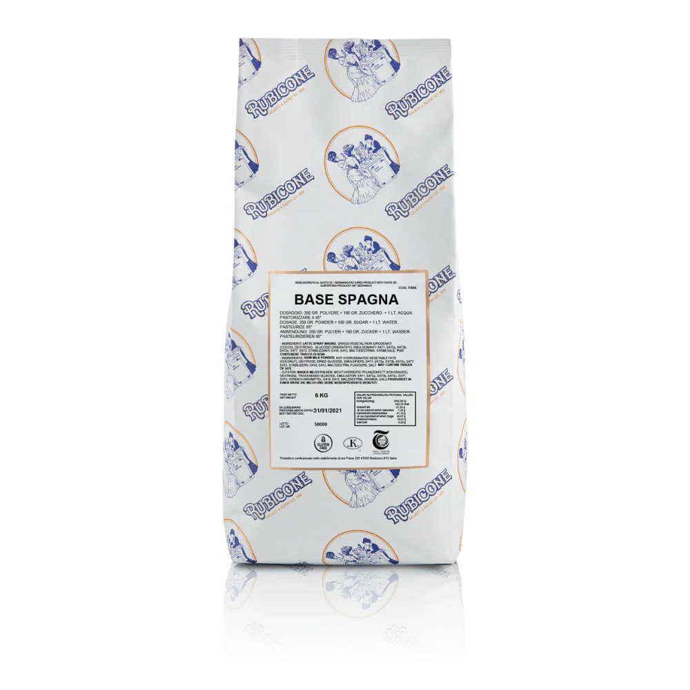 "PRE-ORDER" Base Spagna - Gelato Bases - Milk Bases - Hot Process - Case of 2 x 6 KG bags - Rubicone Canada - Ships Free Within Canada on Orders Above CAD $199 - Image 2