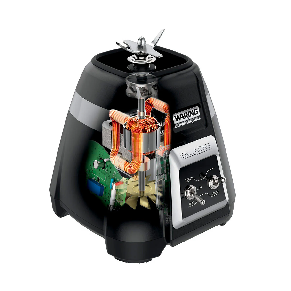 BB300S "Blade Series" Medium-Duty Blender with Toggle Switch & 48 oz Stainless Steel Jar by Waring Commercial - Image 3