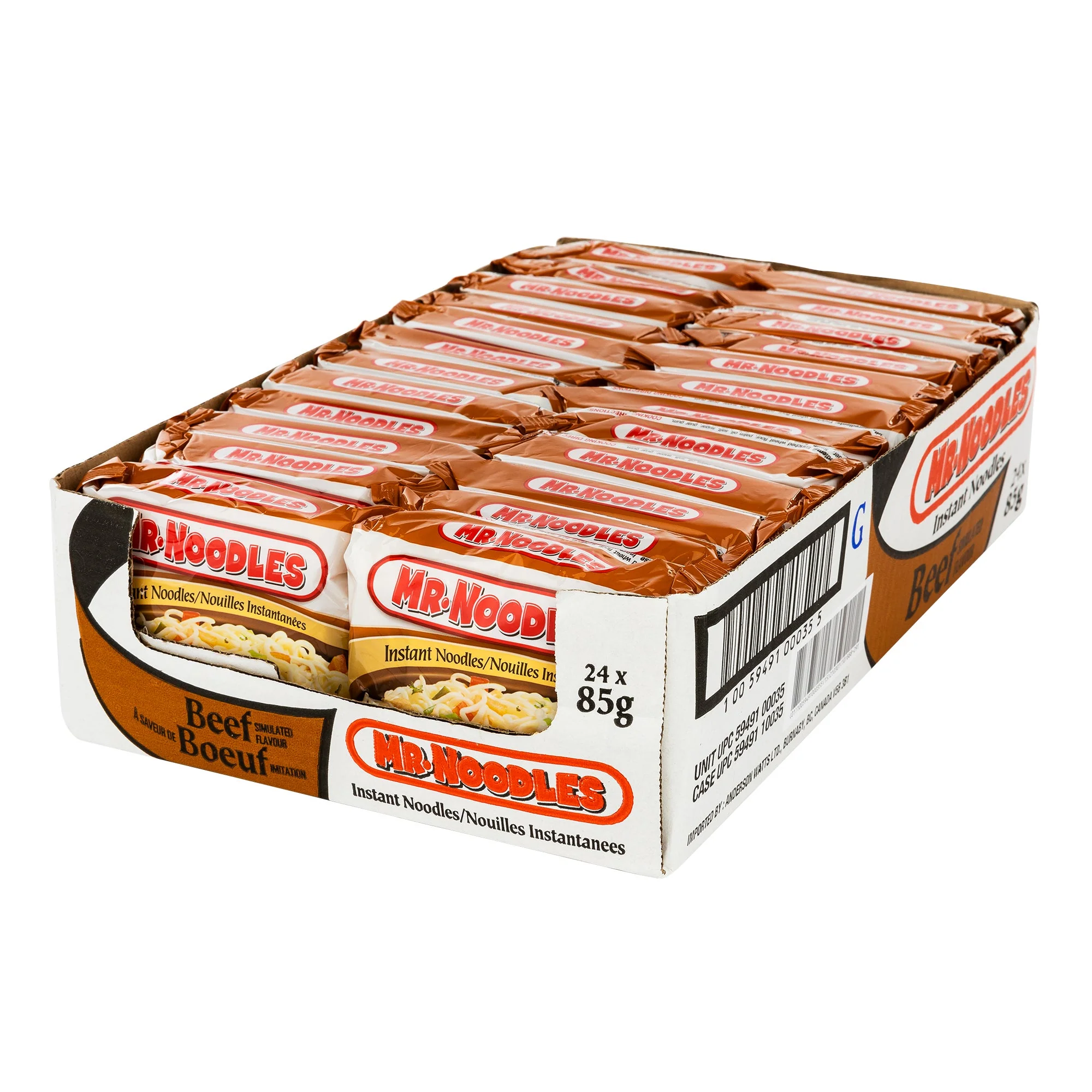 Beef Flavour Flat Instant Noodles - 4 Cases x 24 Packs x 85 g - Mr. Noodles - Canadian Distribution - Ships Free Within Canada on Orders Above CAD $199 - Image 2