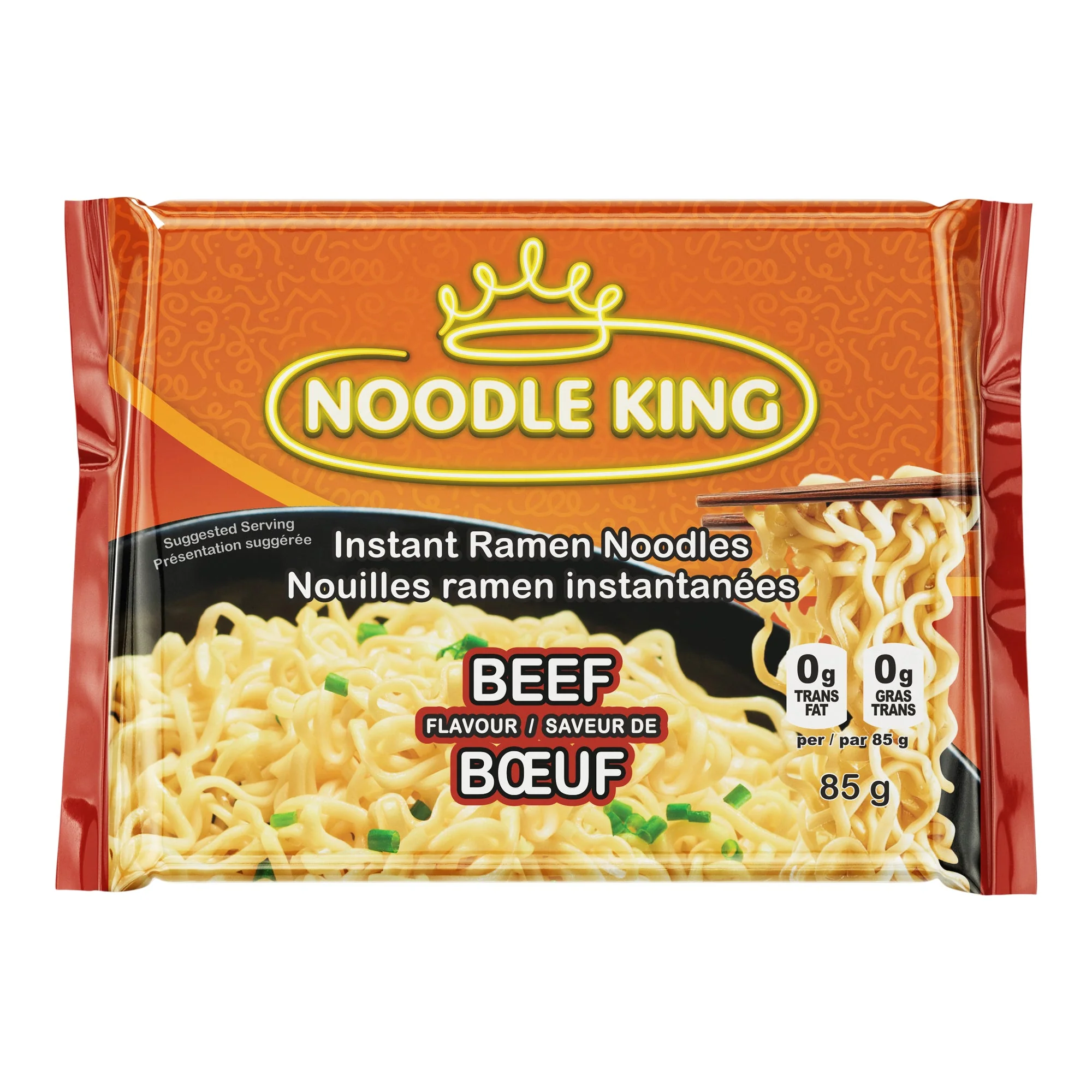 Beef Ramen - 4 Cases x 24 Packs x 85 g - Noodle King - Canadian Distribution - Ships Free Within Canada on Orders Above CAD $199 - Image 2
