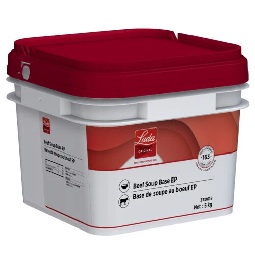 Beef Soup Base EP - 1 X 5 kg Tub - Luda Foods - Prepared in Canada - Ships Free Within Canada on Orders Above CAD $199