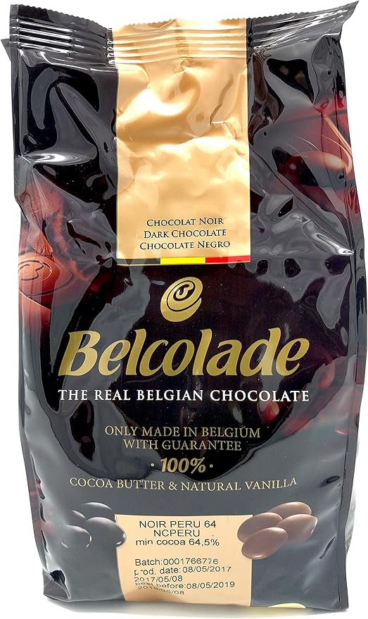 Belcolade Canada - Real Belgian Dark Chocolate - 1KG - By Puratos - Canadian Distribution - Ships Free Within Canada on Orders Above CAD $199