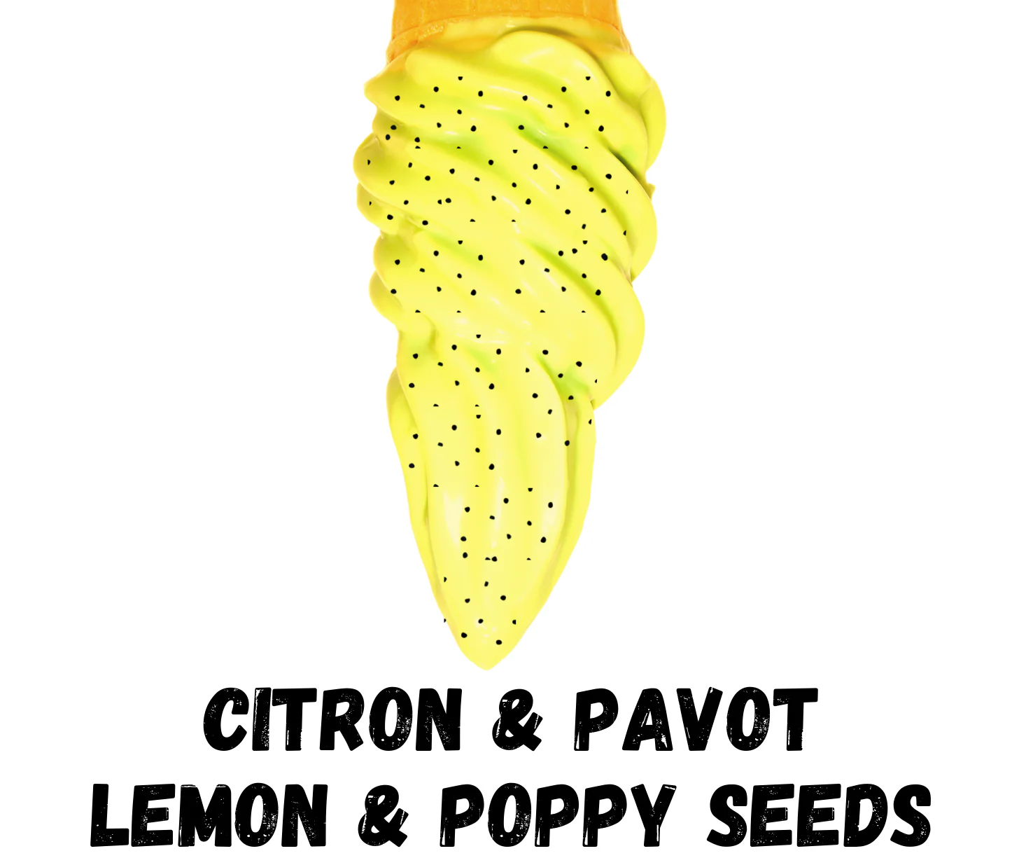 Belgian Lemon & Poppy Seed Cone Dip - Case of 6 x 1KG - Canadian Distribution - Ships Free Within Canada on Orders Above CAD $199