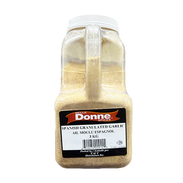 BELLE DONNE SPICES - Spanish GARLIC GRANULATED 3KG - Seasonings & Spices - Canadian Distribution - Ships Free Within Canada on Orders Above CAD $199