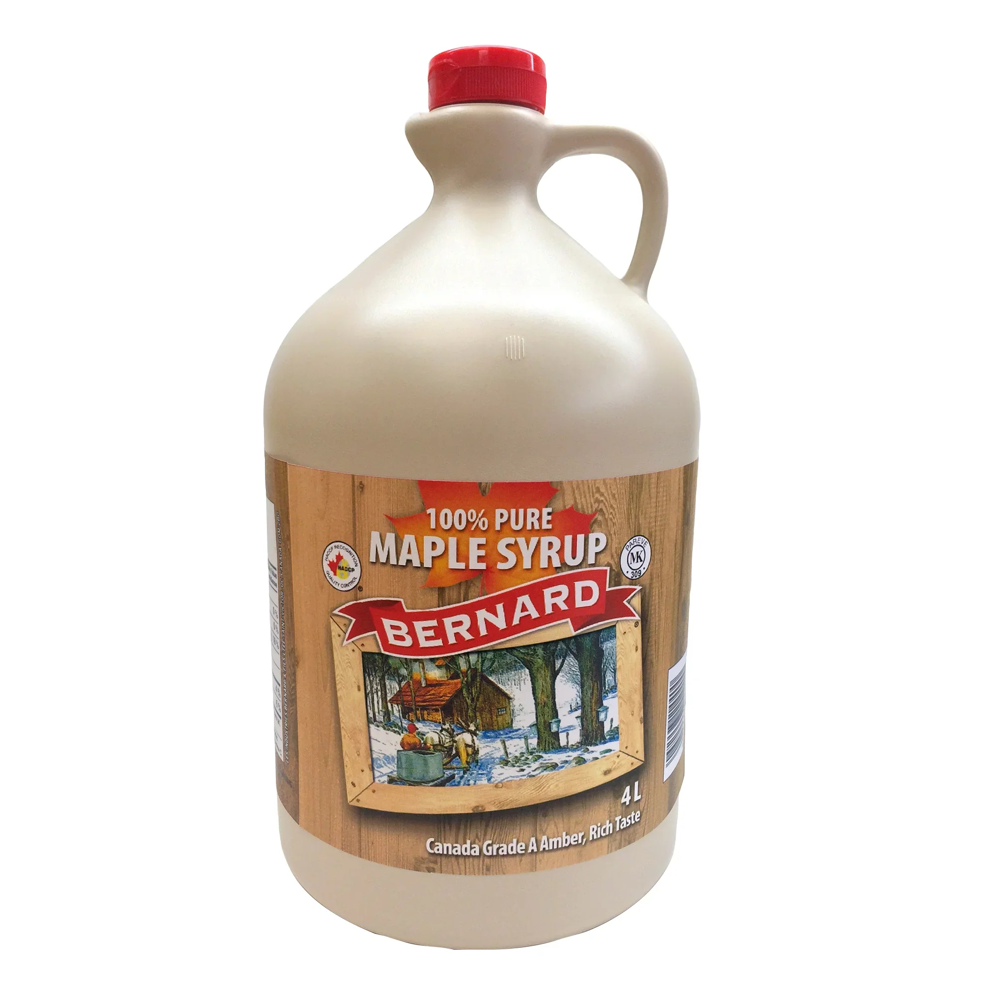 Bernard Pure Canada Grade A Amber Maple Syrup - 2 x 4 L - Grocery and Food Items - Canadian Distribution - Ships Free Within Canada on Orders Above CAD $199