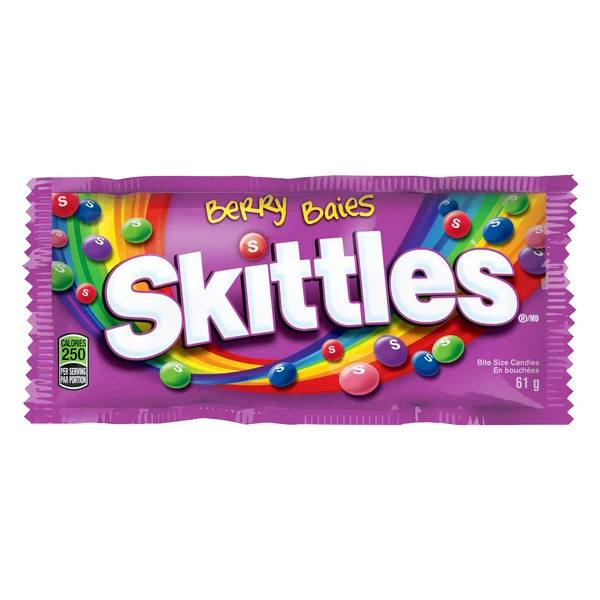 Berry Explosion Candy - 4 Cases x 36 Packs x 61 g - Skittles - Canadian Distribution - Ships Free Within Canada on Orders Above CAD $199