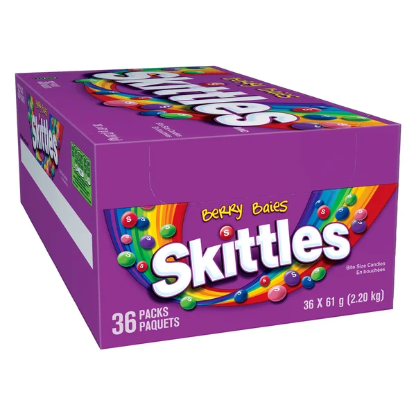 Berry Explosion Candy - 4 Cases x 36 Packs x 61 g - Skittles - Canadian Distribution - Ships Free Within Canada on Orders Above CAD $199 - Image 2
