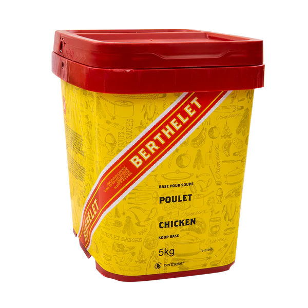 Berthelet Chicken Soup Base - 4 x 5 kg - Grocery and Food Items - Canadian Distribution - Ships Free Within Canada on Orders Above CAD $199