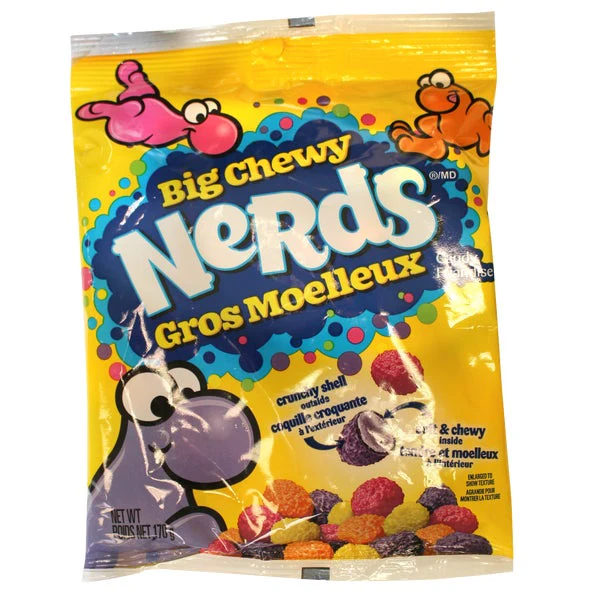 Big Chewy - 4 Cases x 9 Packs x 170 g - Nerds - Canadian Distribution - Ships Free Within Canada on Orders Above CAD $199