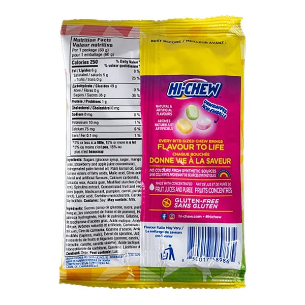 Bites - 4 Cases x 12 Packs x 60 g - Hi-Chew - Canadian Distribution - Ships Free Within Canada on Orders Above CAD $199 - Image 2