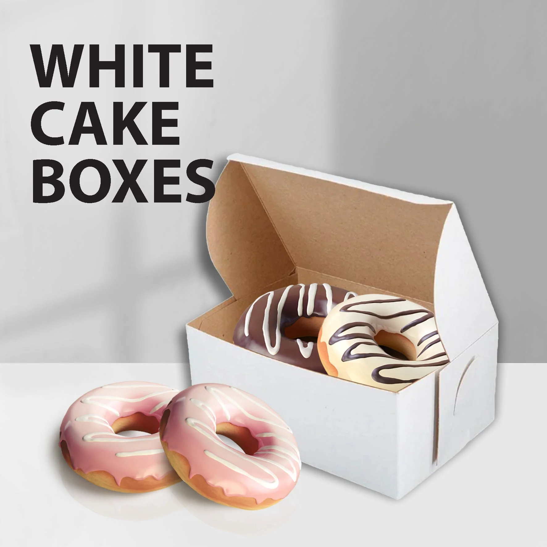 EB - White Cake Boxes - 6x3¼ x 3