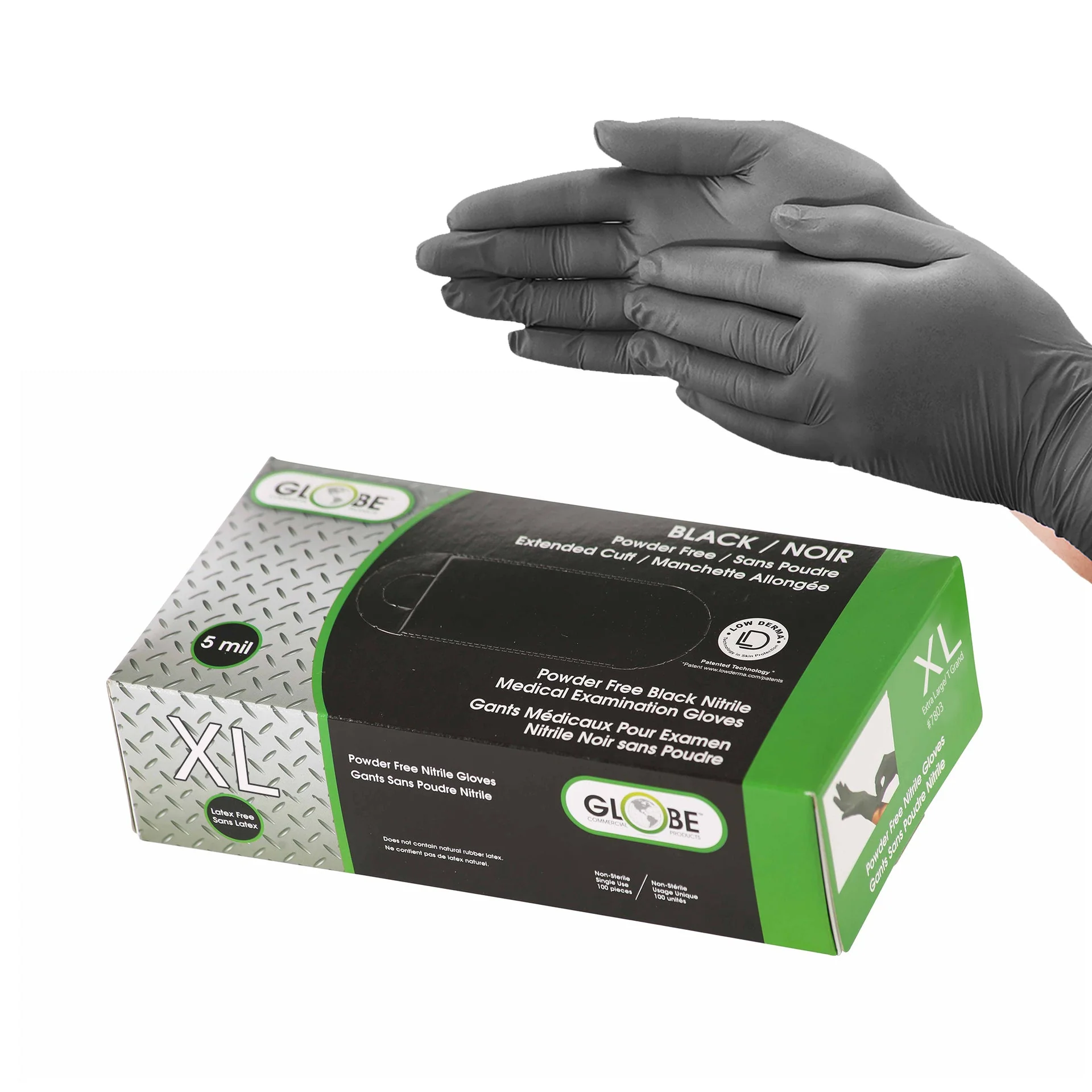 Black 5 Mil Nitrile Gloves Powder-Free - Sold By The Case - Image 7