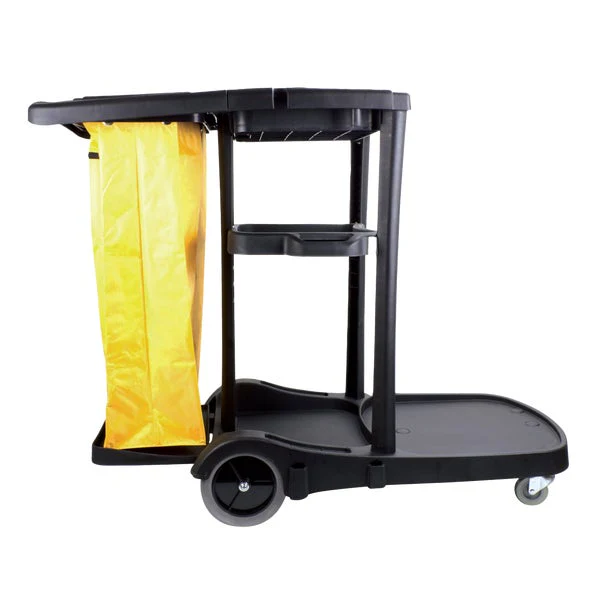 Black Janitorial Cart - Restaurant Foodservice Equipment and Accessories - Canadian Distribution