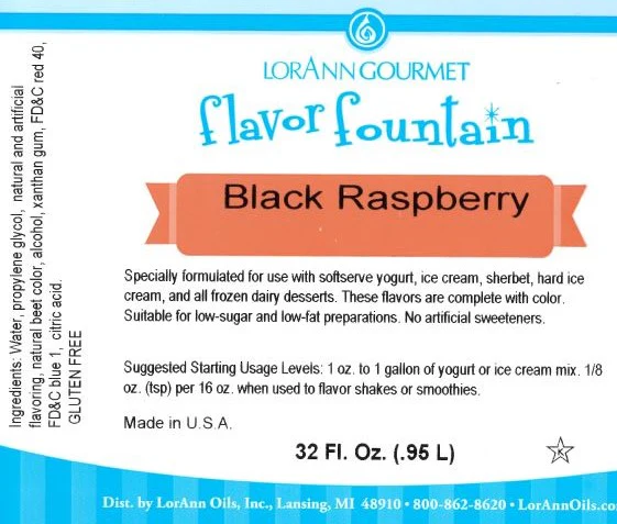 Black Raspberry Flavor Fountain - 4 oz. - 32 oz. - Ice Cream and Beverage Flavors - LorAnn Oils - Canadian Distribution - Ships Free Within Canada on Orders Above CAD $199 - Image 3