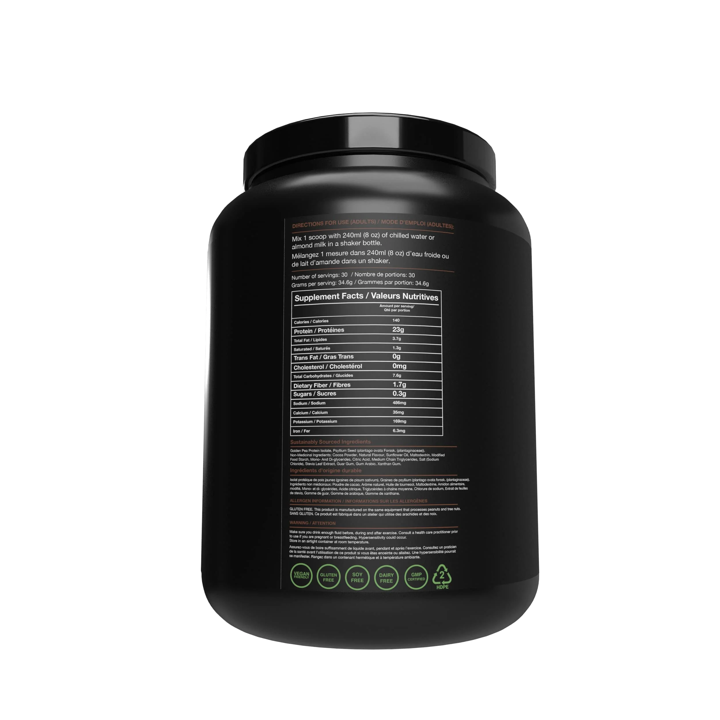 Blessed โ Vegan Protein Powder โ Chocolate Mylk โ 30 Servings - Canadian Distribution - Ships Free Within Canada on Orders Above CAD $199 - Image 3