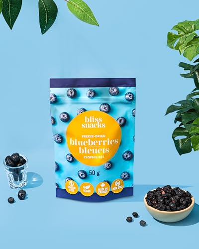 Bliss Snacks Freeze-Dried Blueberries, 2 x 50g - Canadian Distribution - Ships Free Within Canada on Orders Above CAD $199 - Image 2
