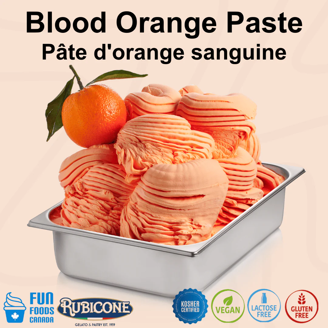 "PRE-ORDER" Blood Orange Paste - Fruit Gelato Pastes - Case of 2 x 3 KG Buckets - Rubicone Canada - Ships Free Within Canada on Orders Above CAD $199
